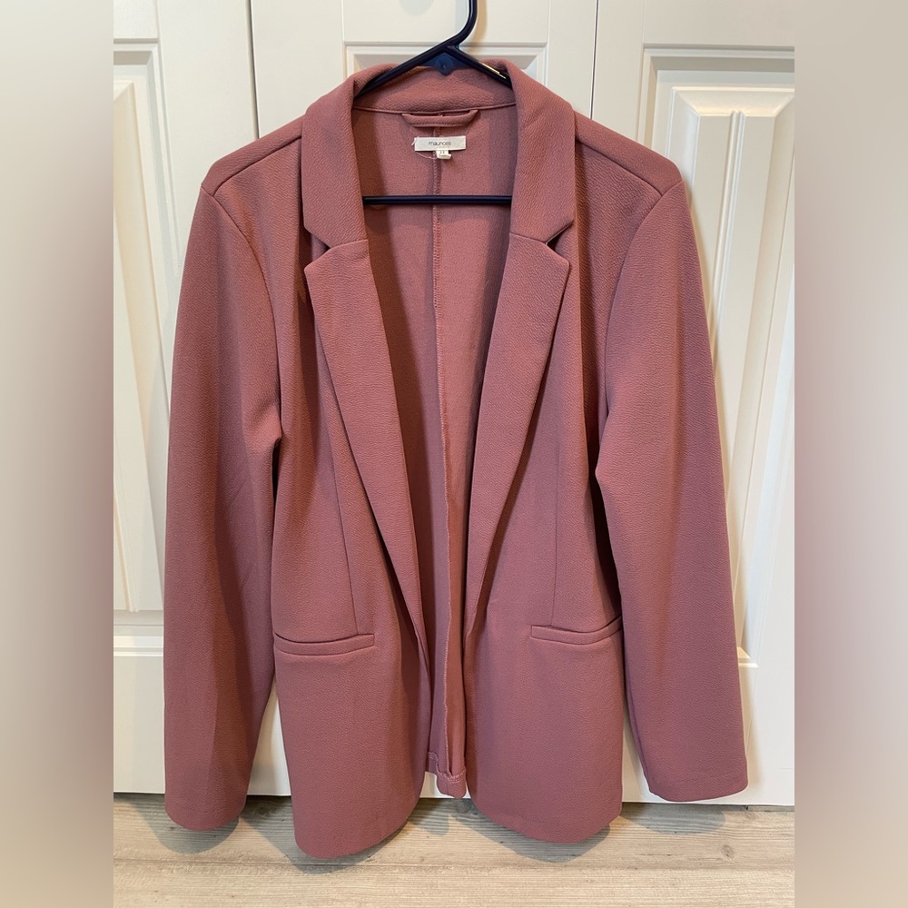 A New Day Open Front Blazer Jacket - Dusty Rose